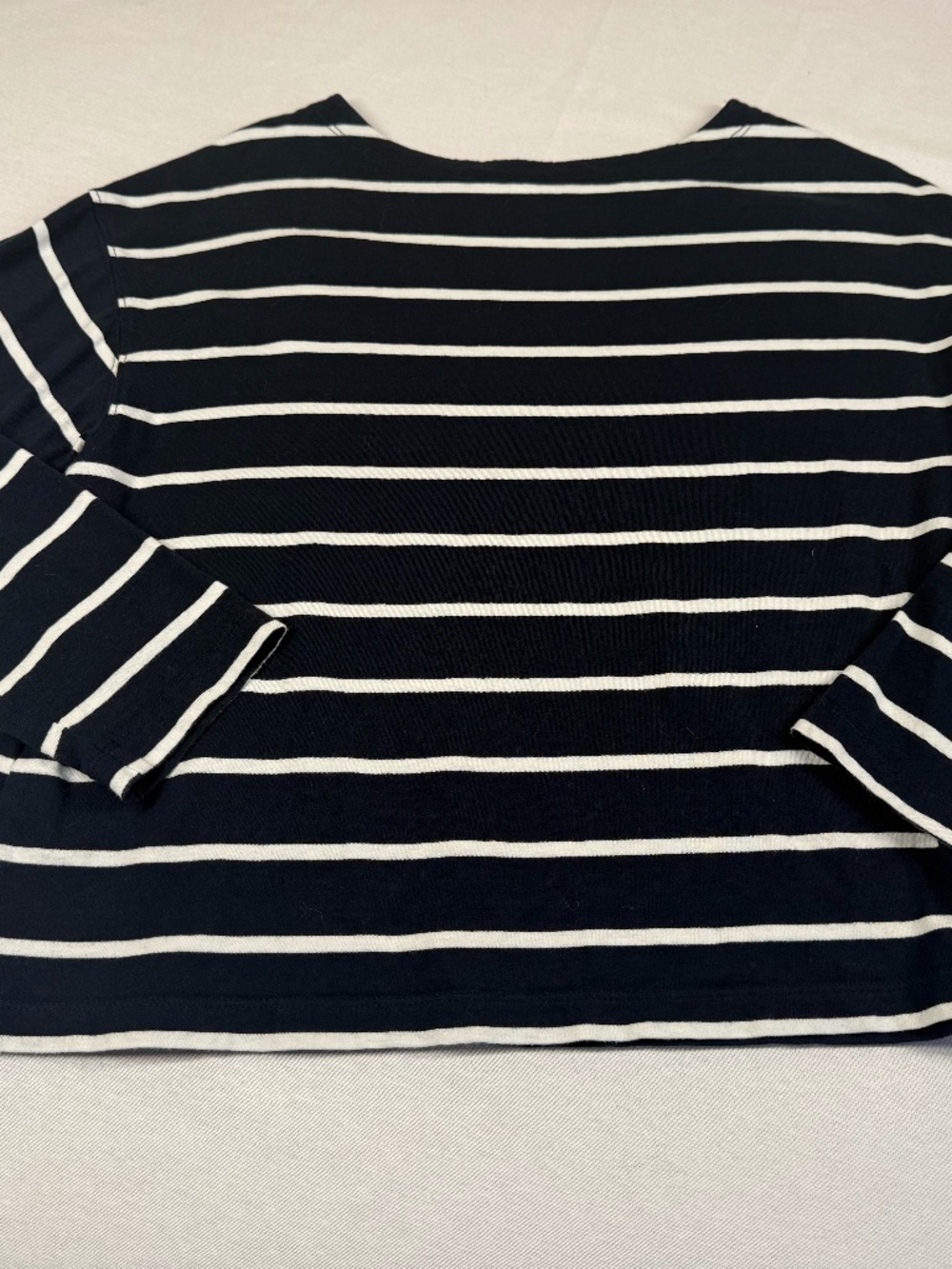 Old Navy Women's Striped Long Sleeve Swoop Neck Shirt Size Large - Blue/White